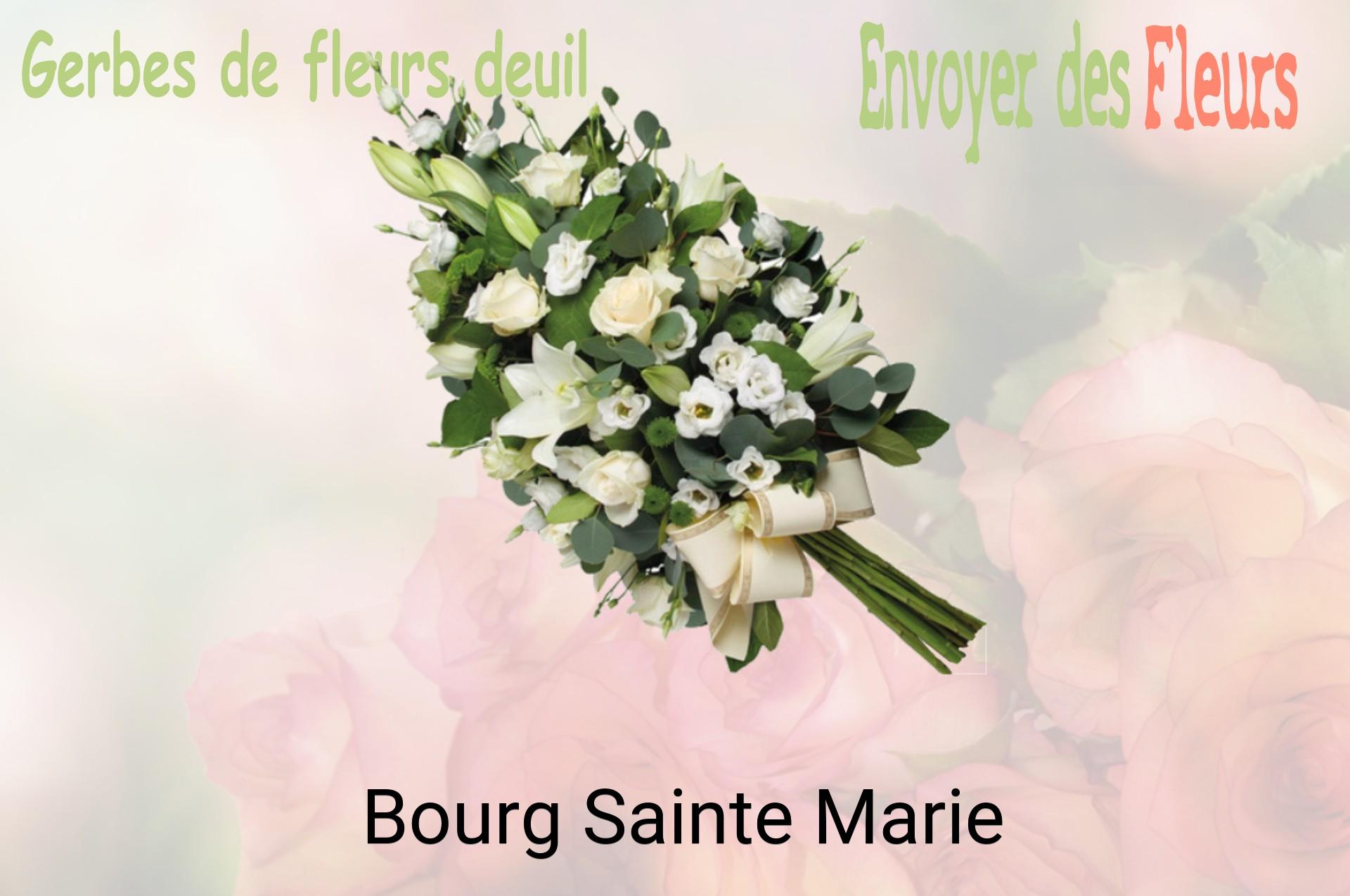 Gerbe de fleurs de deuil livrée à Bourg-Sainte-Marie